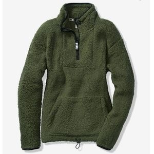 PINK Victoria's Secret Sherpa Quarter-Zip Pullover